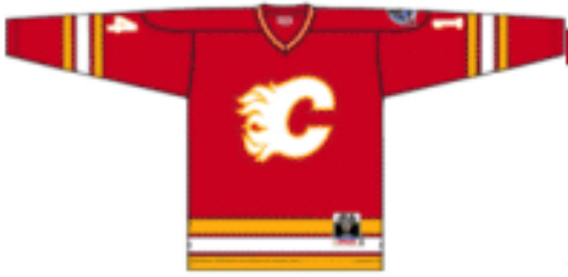 Theo Fluery 1988 Calgary Flames Red Home Jersey - Pastime Sports & Games