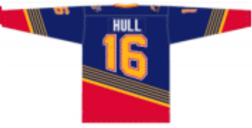 Brett Hull 1995 St. Louise Blues Dark Royal Home Jersey - Pastime Sports & Games