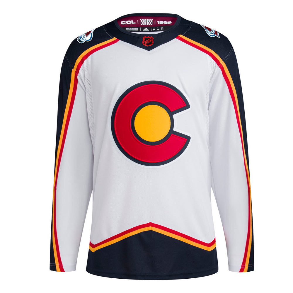 Colorado Avalanche 2022/23 Reverse Retro Adidas Hockey White Jersey - Pastime Sports & Games