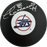 Babych Autographed Winnipeg Jets Hockey Puck (Small 1990-91 Logo) - Pastime Sports & Games