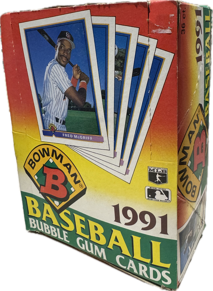 1991 Bowman MLB Baseball Wax Box - Pastime Sports & Games