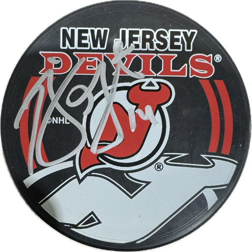Brian Gionta Autographed New Jersey Devils Hockey Puck (Full Puck Design) - Pastime Sports & Games