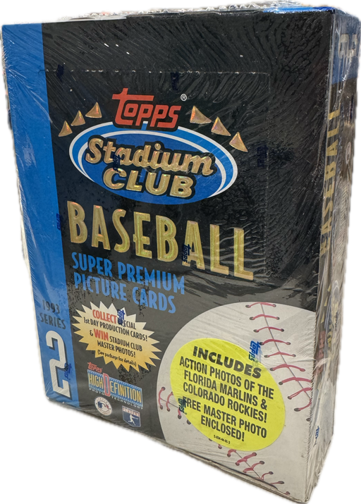 1993 Topps Stadium Club Series 2 / Two MLB Baseball Hobby Box - Pastime Sports & Games