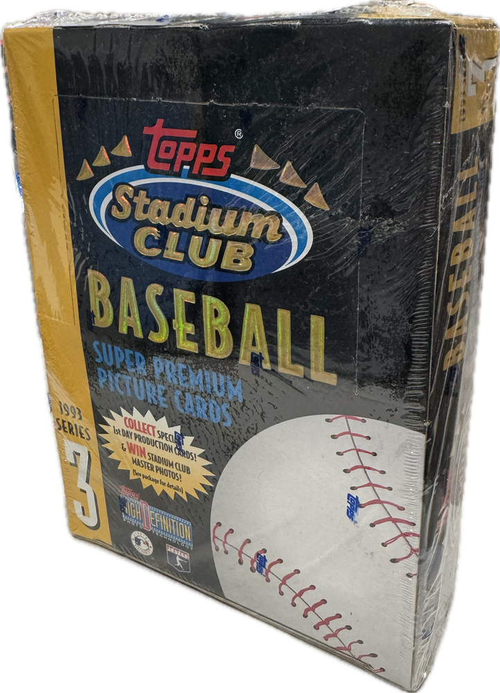 1993 Topps Stadium Club Series 3 / Three MLB Baseball Hobby Box - Pastime Sports & Games