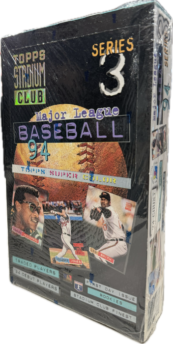 1994 Topps Stadium Club Series 3 / Three MLB Baseball Hobby Box - Pastime Sports & Games