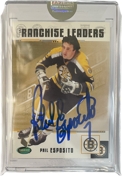 Phil Esposito Autographed 2004 Parkhurst Franchise Leaders Hockey Card - Pastime Sports & Games