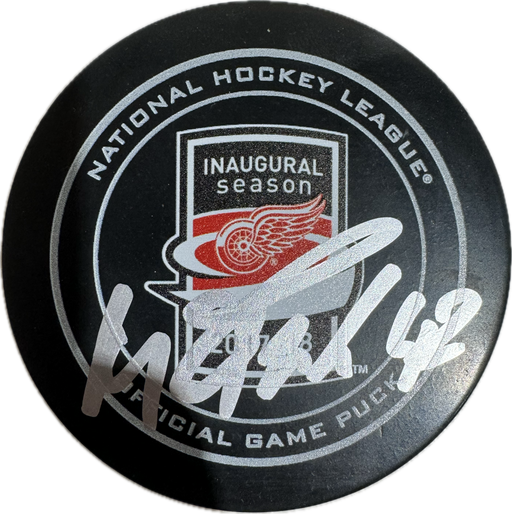 Martin Frk Autographed Detroit Red Wings Hockey Puck (Official Game Puck) - Pastime Sports & Games