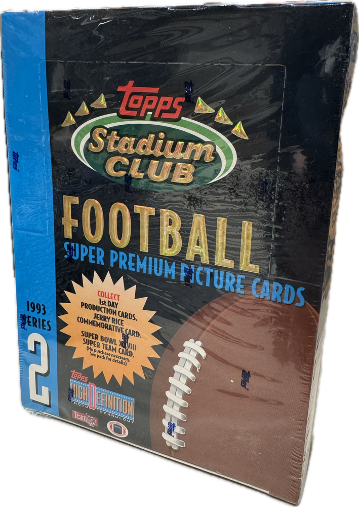 1993 Topps Stadium Club Series 2 NFL Football Hobby Box - Pastime Sports & Games