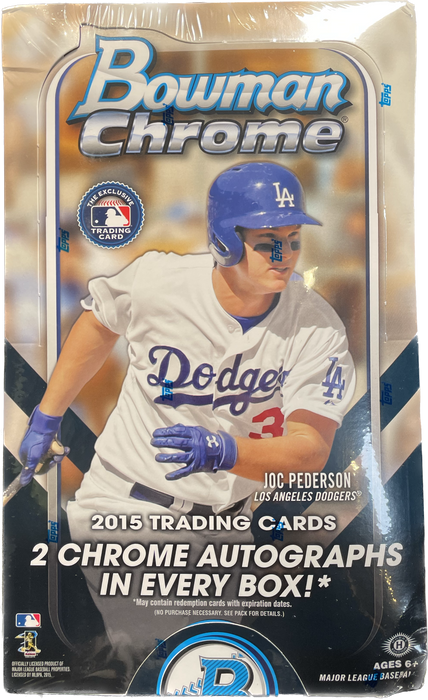 2015 Topps Bowman Chrome MLB Baseball Hobby Box - Pastime Sports & Games