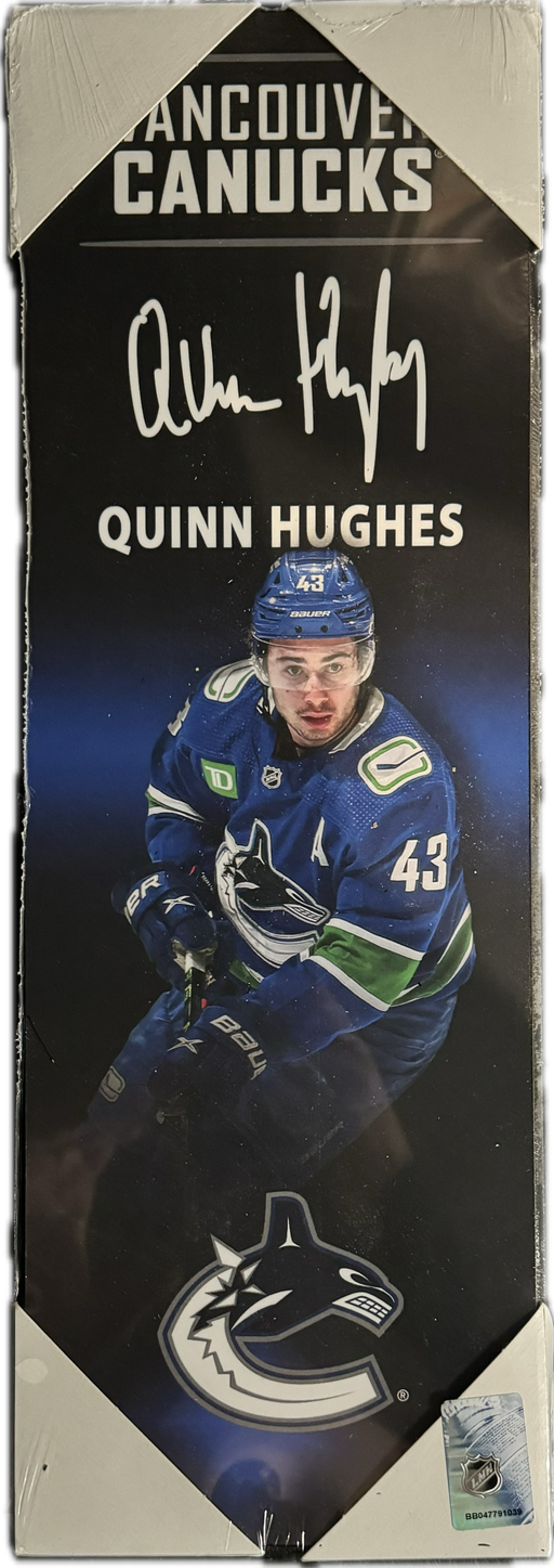 Quinn Hughes Vancouver Canucks 5x15 Player Plaque - Pastime Sports & Games