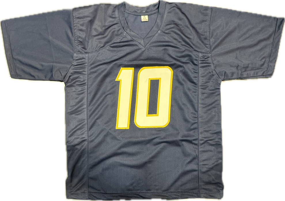 Justin Herbert Autographed Los Angeles Football Custom Jersey - Pastime Sports & Games