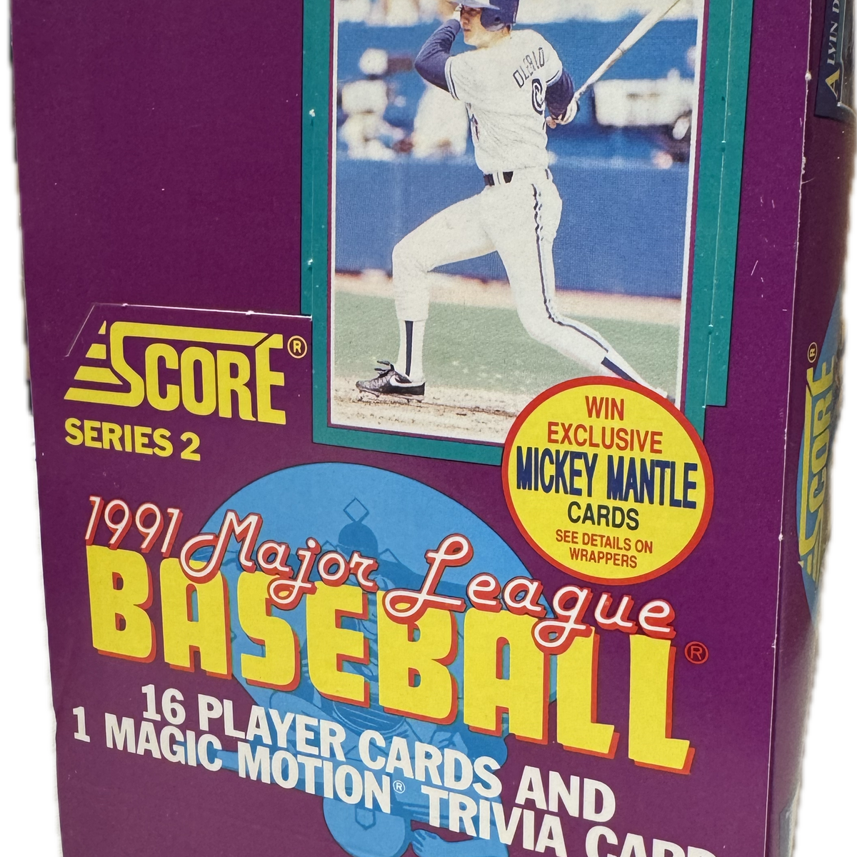 1991 Score Series Two MLB Baseball Wax Box (Possible Mickey Mantle