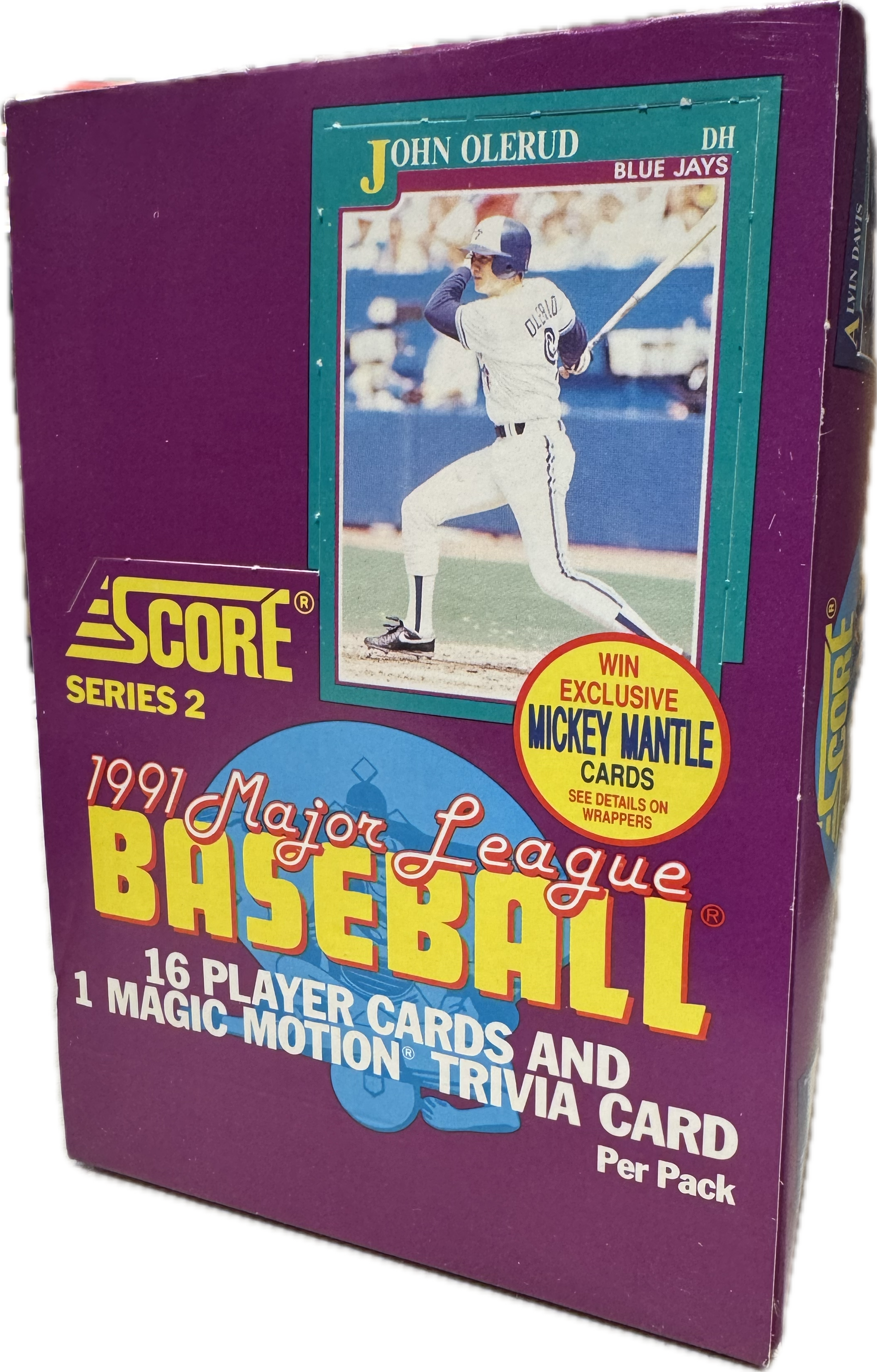 1991 Score Series Two MLB Baseball Wax Box (Possible Mickey Mantle