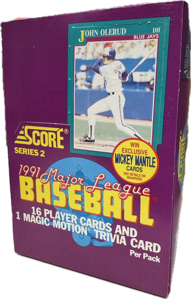 1991 Score Series 2 MLB Baseball Wax Box - Pastime Sports & Games
