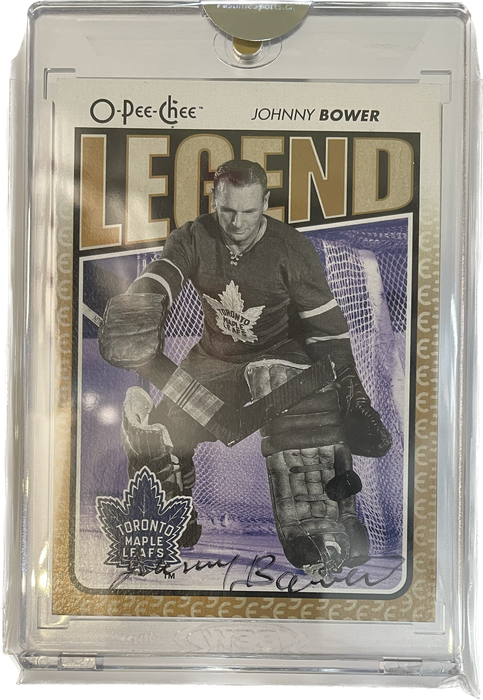 Johnny Bower Autographed 2009/10 O-Pee-Chee Legend Hockey Card - Pastime Sports & Games