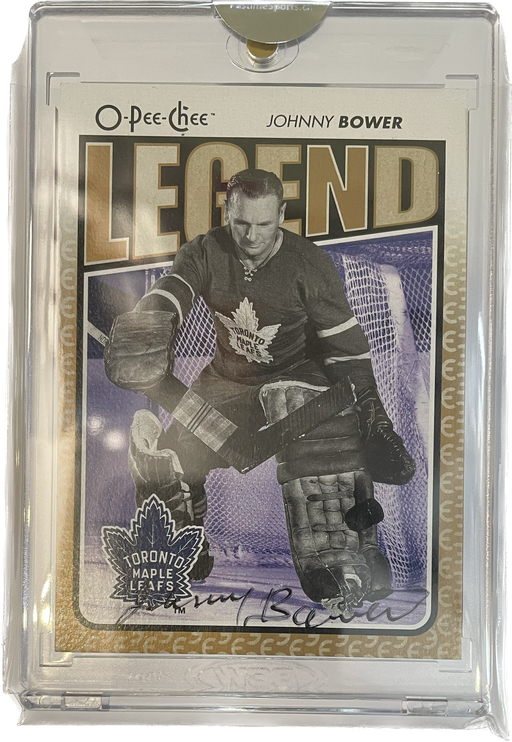 Johnny Bower Autographed 2009/10 O-Pee-Chee Legend Hockey Card - Pastime Sports & Games