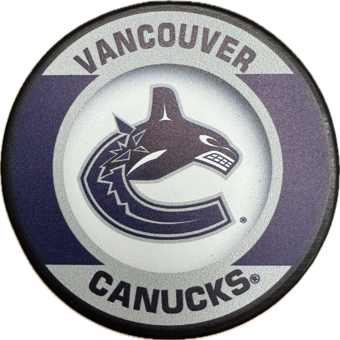 Vancouver Canucks Orca Logo Hockey Puck (Vancouver Canucks) - Pastime Sports & Games