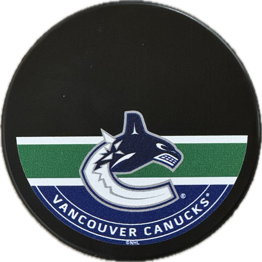 Vancouver Canucks Orca Logo Hockey Puck (Autograph Puck) - Pastime Sports & Games
