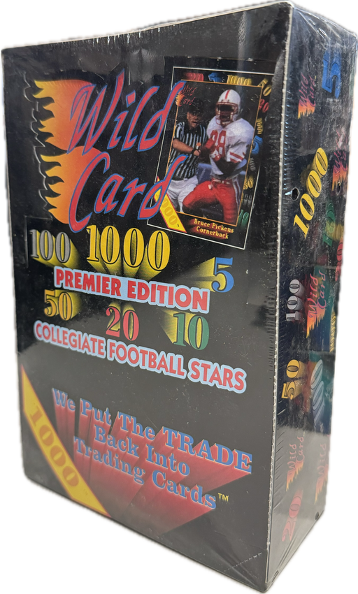 1991 Wild Card Collegiate Premier Edition Football Hobby Box - Pastime Sports & Games