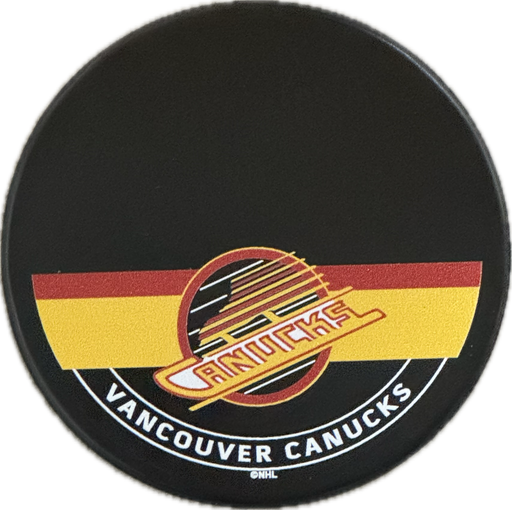 Vancouver Canucks Skate Logo Hockey Puck (Autograph Puck) - Pastime Sports & Games