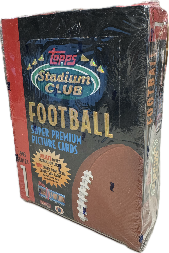 1993 Topps Stadium Club Series 1 / One NFL Football Hobby Box - Pastime Sports & Games