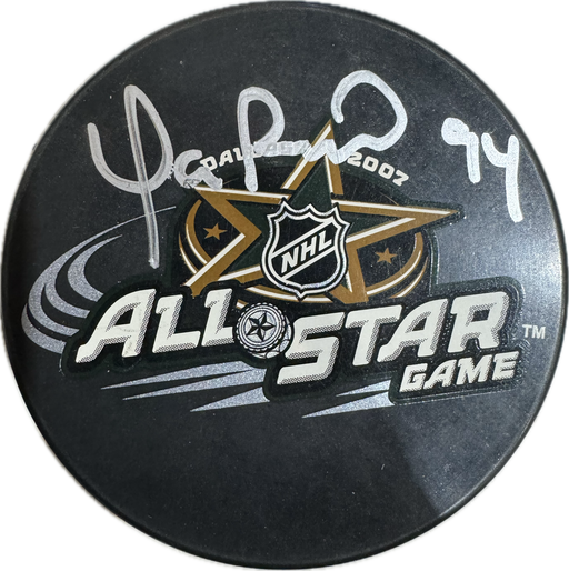 Yanic Perreault Autographed All Star Game Hockey Puck (Dallas 2007) - Pastime Sports & Games
