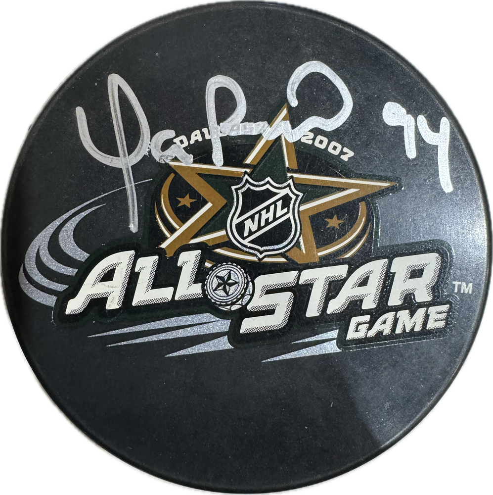 Yanic Perreault Autographed All Star Game Hockey Puck (Dallas 2007) - Pastime Sports & Games