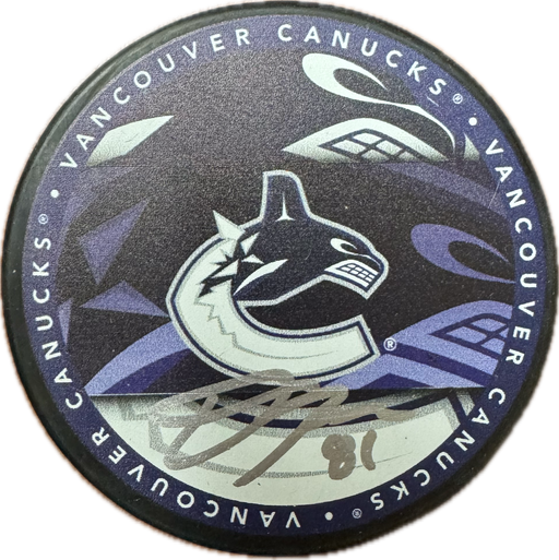 Dakota Joshua Autographed Vancouver Canucks Hockey Puck (Medallion) - Pastime Sports & Games