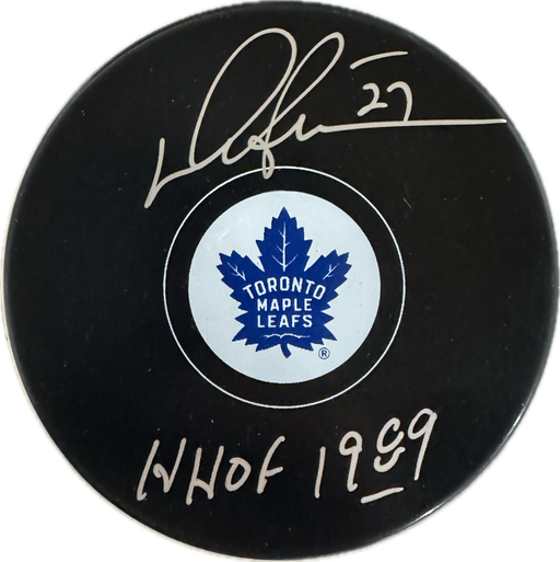 Darryl Sittler Autographed Toronto Maple Leafs Hockey Puck (Small Logo) - Pastime Sports & Games