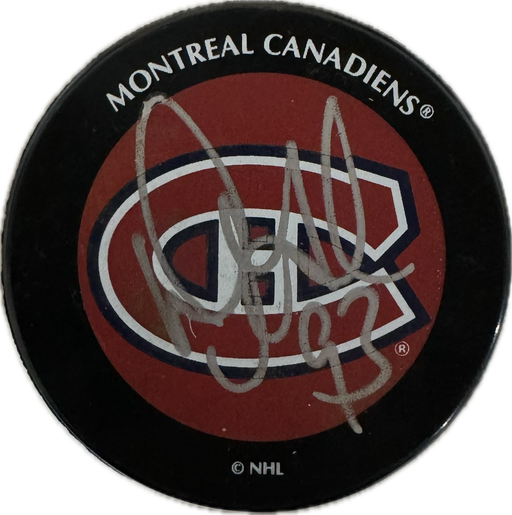 Doug Gilmour Autographed Montreal Canadiens Hockey Puck (Puck World) - Pastime Sports & Games