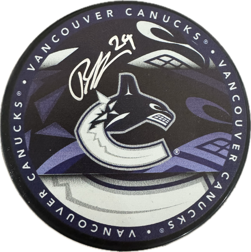 Pius Suter Autographed Vancouver Canucks Hockey Puck (Medallion) - Pastime Sports & Games