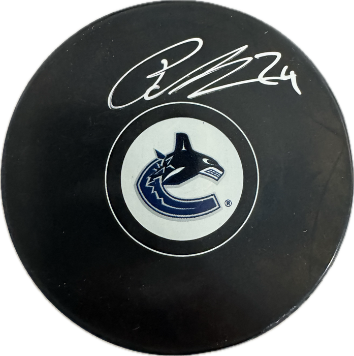 Pius Suter Autographed Vancouver Canucks Hockey Puck (Small Orca Logo) - Pastime Sports & Games