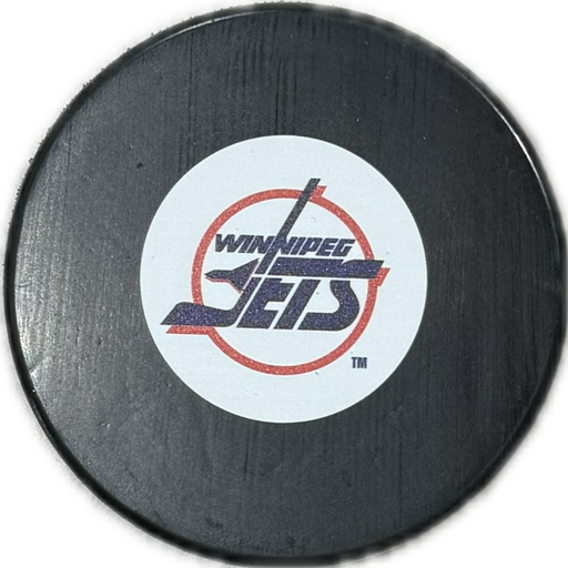 Winnipeg Jets 1990-91 Logo Hockey Puck (Small Logo) - Pastime Sports & Games