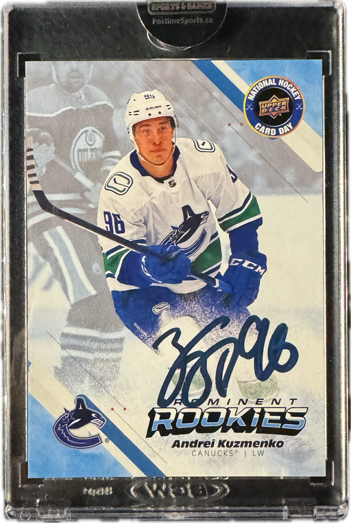Andrei Kuzmenko Autographed Rookie Card (2023 Upper Deck National Hockey Day Rookie) - Pastime Sports & Games