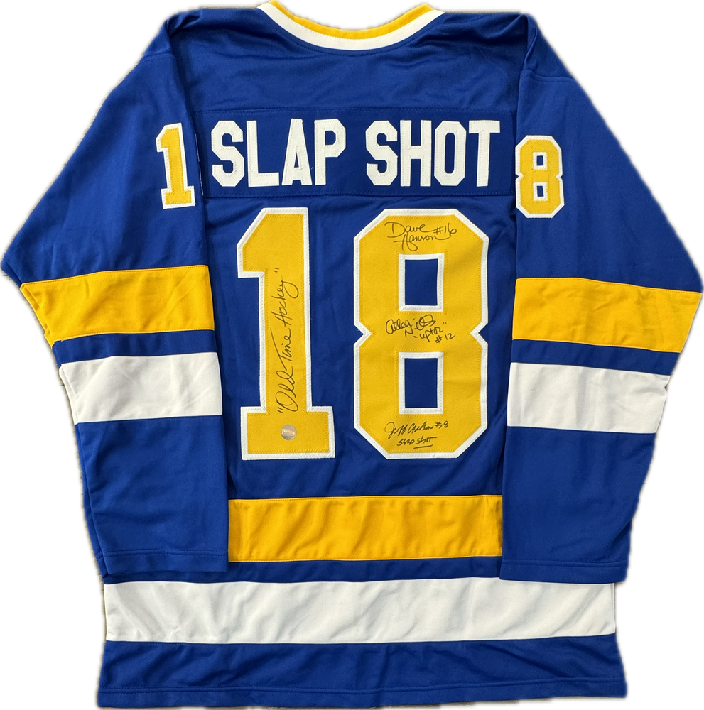 Charlestown Chiefs Hanson Brothers Signed Jersey Hanson Brothers