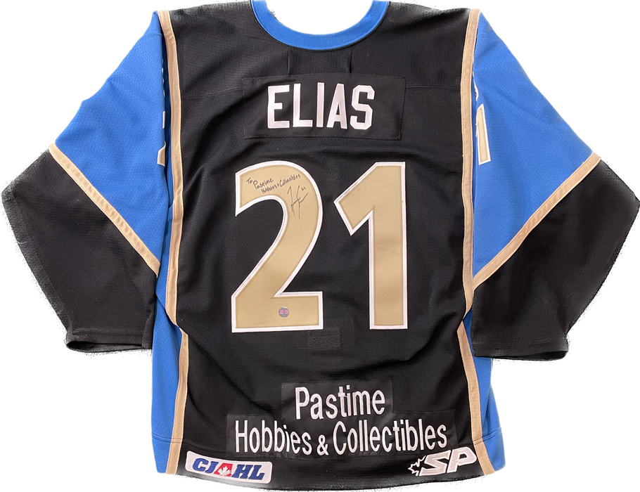 Trevor Elias Autographed Game Worn Langley Chiefs Hockey Jersey - Pastime Sports & Games