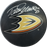 Teemu Selanne Autographed Anaheim Ducks Hockey Puck (Full Puck Logo) - Pastime Sports & Games