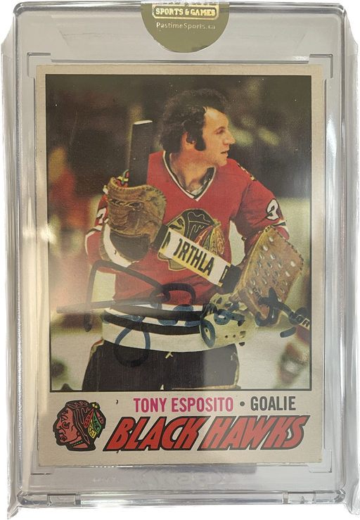 Tony Esposito Autographed 1977 O-Pee-Chee Hockey Card - Pastime Sports & Games