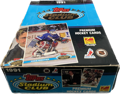 1991/92 Topps Stadium Club NHL Hockey Wax Box - Pastime Sports & Games