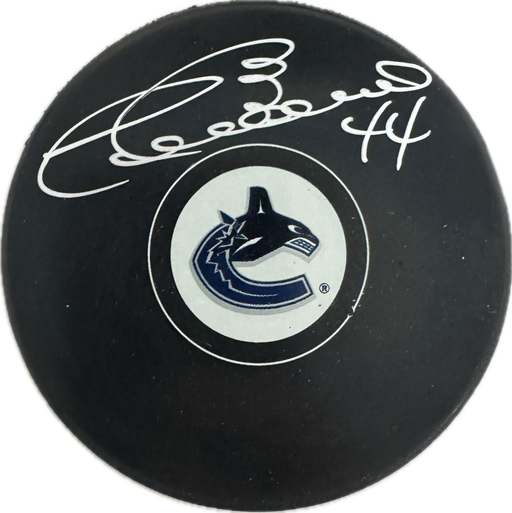 Dave Babych Autographed Vancouver Canucks Hockey Puck (Small Orca Logo) - Pastime Sports & Games