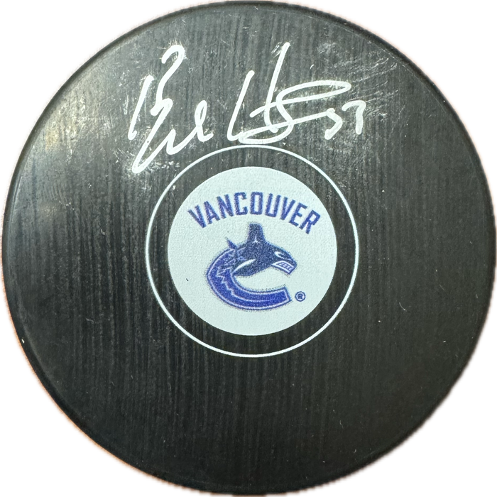 Bo Horvat Autographed Vancouver Canucks Puck - Pastime Sports & Games