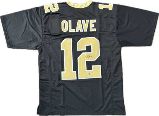 Chris Olave Autographed New Orleans Football Custom Jersey - Pastime Sports & Games