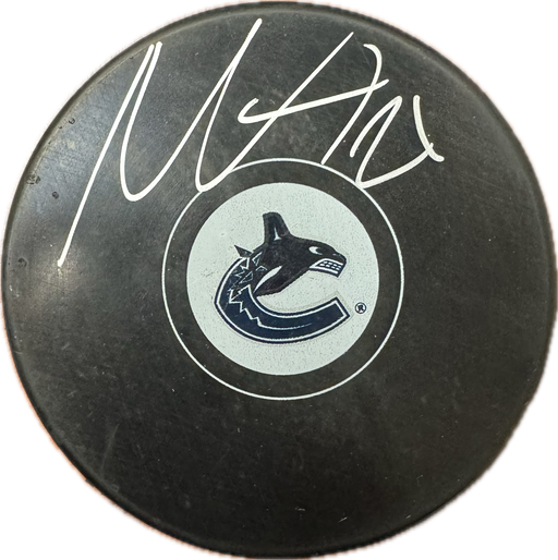 Nils Hoglander Autographed Vancouver Canucks Puck - Pastime Sports & Games