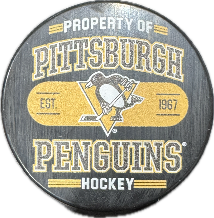 Pittsburgh Penguins Logo Hockey Puck Collection