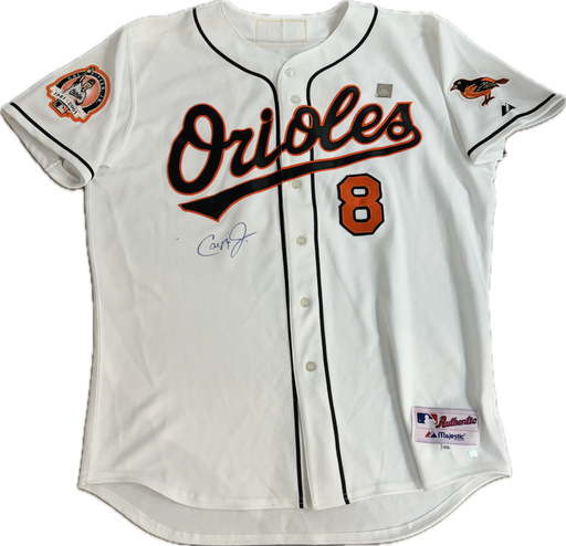 Cal Ripken Jr. Autographed Baltimore Orioles Baseball Jersey with Retirement Patch - Pastime Sports & Games