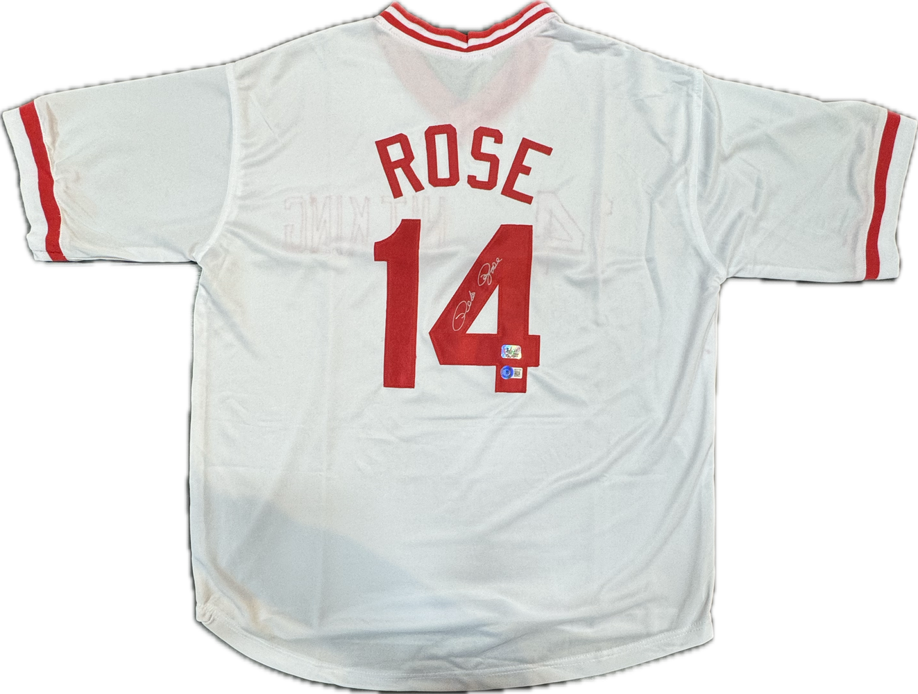 Pete Rose Autographed Cincinnati Baseball Custom Jersey "Hit Maker" - Pastime Sports & Games