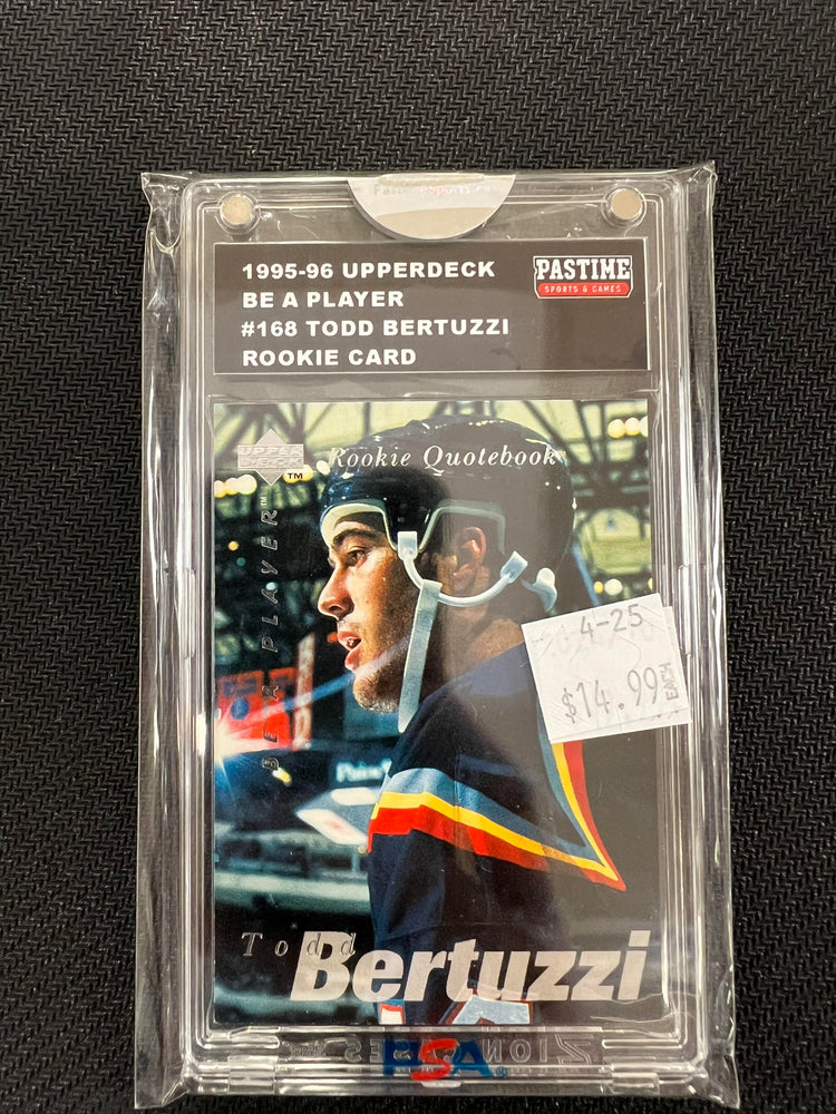 Todd Bertuzzi 1995/96 Upperdeck Rookie Card # 168 Encased in Magpro - Pastime Sports & Games