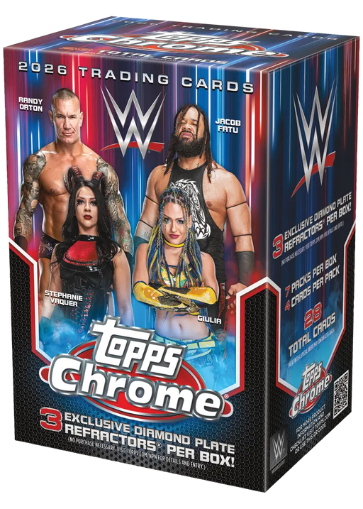 2026 Topps Chrome WWE Blaster Box/Case - Pastime Sports & Games