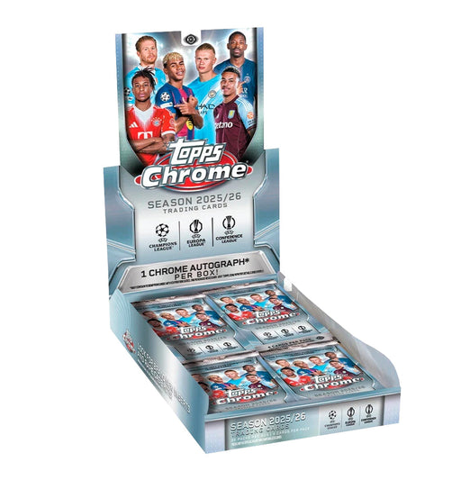 2025/26 Topps Chrome UEFA Soccer Hobby Box - Pastime Sports & Games