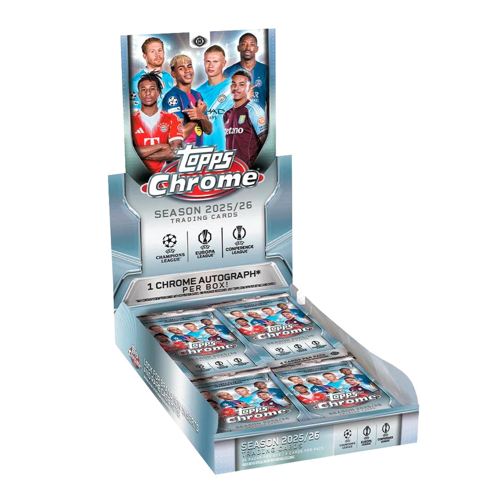 2025/26 Topps Chrome UEFA Soccer Hobby Box - Pastime Sports & Games
